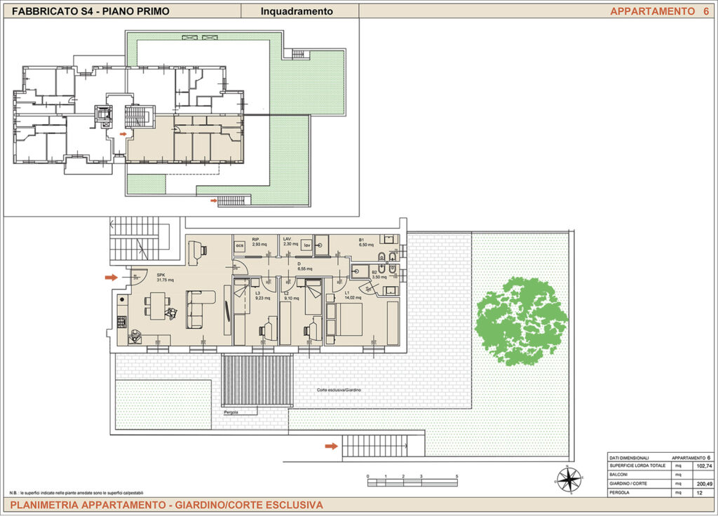 residenze marconi falconara marittima - planimetria appartamento 06