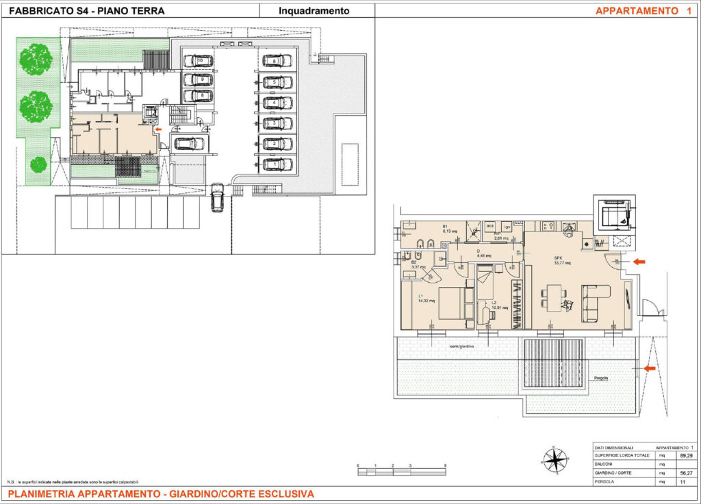 residenze marconi falconara marittima - planimetria appartamento 01