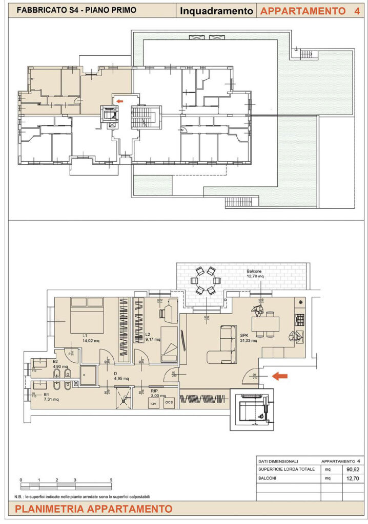 residenze marconi falconara marittima - planimetria appartamento 04
