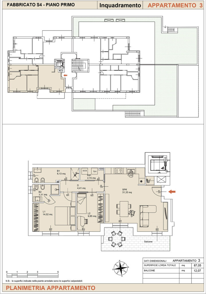 residenze marconi falconara marittima - planimetria appartamento 03