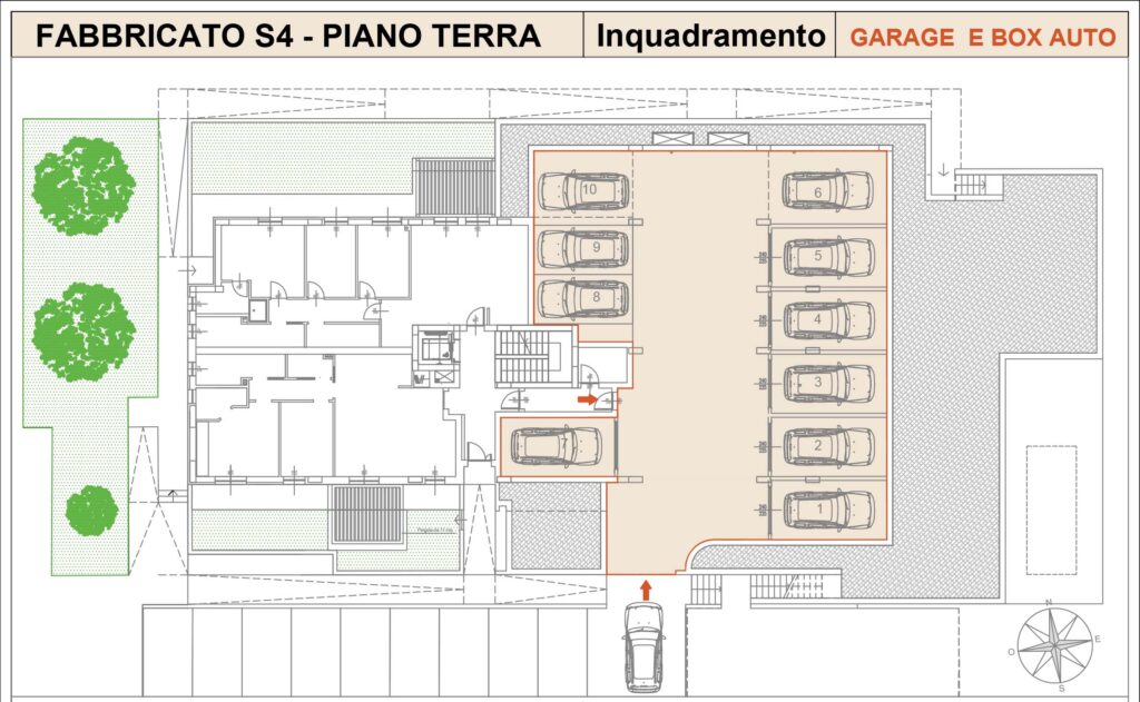 appartamenti residenza marconi falconara marittima - planimetria garage e box auto